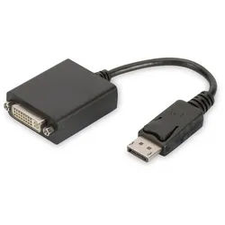 DIGITUS DisplayPort Adapterkabel DP-DVI (24+5) 0.15m sw.