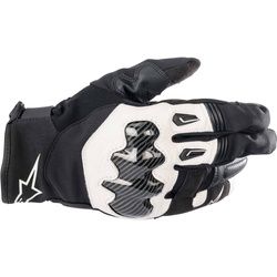 Alpinestars SMX-1 Drystar® wasserdichte Motorradhandschuhe, schwarz-weiss, Größe S