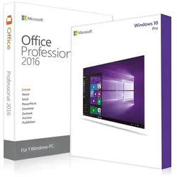 Windows 10 Pro + Office 2016 Professional