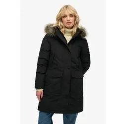 Superdry für Damen. W5011786A Everest Parka schwarz (M), Lässig, Recyceltes Polyester, Nachhaltig