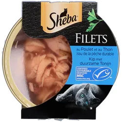 Sheba Filets - Huhn und Thunfisch für ausgewachsene Katzen