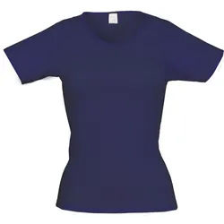 wobera Angora kuscheliges Damenunterhemd mit 1/2 Arm und 50% 1 St dunkelblau Frauen