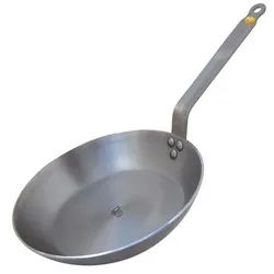 de Buyer Bratpfanne, Eisen (1-tlg), Profi Eisenpfanne, Ø 24 cm, Induktion silberfarben