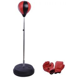 HOMCOM Punchingball-Set, rot/schwarz, BxHxL: 43 x 145 x 43 cm