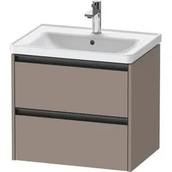 Duravit Ketho.2 Waschtischunterbau wandhängend Basalt Matt 634x455x549 mm - K25282043430000 K25282043430000