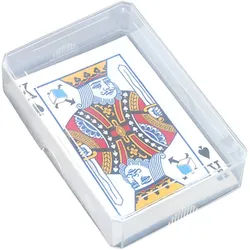 10 Spielkartenschachtel, 97 x 65 x 24 mm, Boden+Deckel, transparent, PP