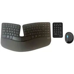 Microsoft Sculpt Ergonomic Desktop -Maus+Tastatur+Ziffernblock QWERTZ(Ungarisch) Tastatur- und Maus-Set schwarz