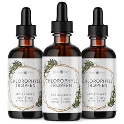 Nordic Pure® Nordic Pure Chlorophyll aus Alfalfa Tropfen, mit 200 mg pro Tagesdosis – Vegan à 300 ml