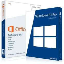 Windows 8.1 Pro + Office 2013 Professional 32/64 Bit (DE)