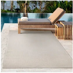 the carpet Teppich Toulose, rechteckig, Höhe: 1 mm, moderner robuster In und Outdoor Teppich beige 160 cm x 220 cm x 1 mm