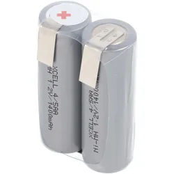 AccuCell 2HHR140 Akku passend für Rasierer 2,4 Volt, 1400mAh mit Lötfahnen zum Selbsteinbau