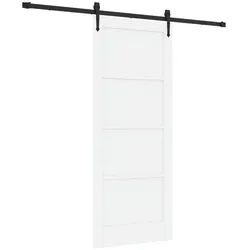 vidaXL Zimmertür 83 x 202 cm Schiebetür ORKDAL Weiß 83x202 cm Massives Kiefernholz inkl weiß