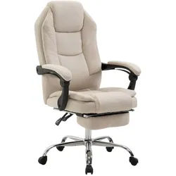 CLP Chefsessel Stoff Creme , Metall , 67x114x64 cm , Büromöbel, Bürostühle, Chefsessel
