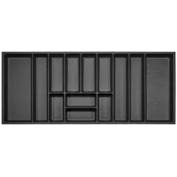SO-TECH® Besteckeinsatz ORGA-BOX 3 Leinwandstil für Nobilia von 08/2012 - 12/2024 schwarz 109.1 cm x 5.05 cm x 47.3 cm
