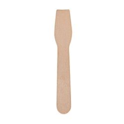 Greenbox Eisspatel Einwegbesteck, Holz, 9,6 cm, Umweltfreundlicher Eislöffel für Take-away Speisen, 1 Packung = 100 Stück