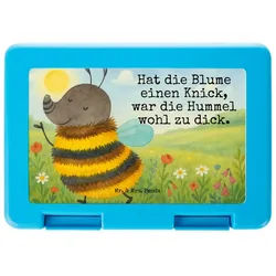 Mr. & Mrs. Panda Butterdose Hummel flauschig Design, Lunchbox, Weiß, Lustige Sprüche, Bentobox, L, Premium Kunststoff, (Packung), Aufbewahrungsbox essen Bentobox Lunchbehälter weiß