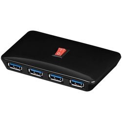 4-fach USB-HUB 3.0 SuperSpeed USB-HUB inkl. Netzteil