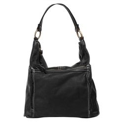 Cluty Shopper, echt Leder, Made in Italy schwarz