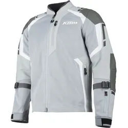 Klim Induction Pro 2025 Perforierte Motorrad Mesh Leder-/Textiljacke, grau-weiss, Größe XL für Männer