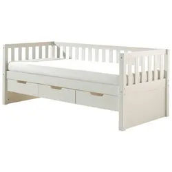 Mid.you Stauraumbett , Weiß , Holzwerkstoff , Kiefer , 90x200 cm , Lattenrost,nicht verstellbar , Babymöbel & Kindermöbel, Kinderzimmer & Jugendzimmer, Kinderbetten, Kinderbetten & Jugendbetten