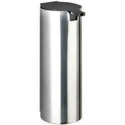 WENKO Detroit Turbo-Loc Wand-Seifenspender, 240 ml, Nachfüllbarer Wand-Seifendosierer zur portionierten Abgabe von Flüssigseife, Metall/ Edelstahl