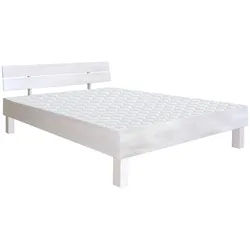 Carryhome Bett , Weiß , Holz , Buche , massiv , 160x200 cm , in verschiedenen Größen erhältlich , Schlafzimmer, Komplette Schlafzimmer und Serien, Schlafzimmerserien