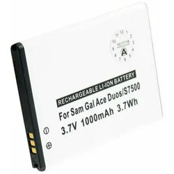 Akku passend für Samsung Galaxy Ace Plus Akku, Samsung Galaxy Mini 2, Samsung GT-S6500, Samsung GT-S7500, 1200mAh