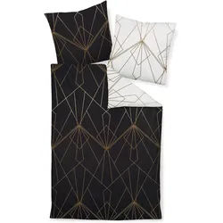 Bettwäsche J. D. Mako-Satin (240x220 cm, mit 2 Kissen) - 155x220 cm, mit 1 Kissen