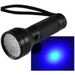ChiliTec LED-Taschenlampe mit 51 UV LEDs Schwarzlicht, ØxL 55x145mm