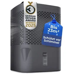 BonAura Luftentfeuchter ohne Strom, für 55 m3 Räume, 680g Granulat, Schutz gegen Schimmel und muffige Gerüche grau