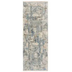 Dieter Knoll Läufer , Blau, Grau , Textil , rechteckig , 80x200 cm , Care & Fair , für Fußbodenheizung geeignet, in verschiedenen Größen erhältlich , Teppiche Und Böden, Teppiche, Teppichläufer, Läufer