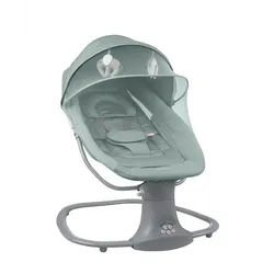 Kikkaboo Babywippe Babywippe Winks 2 in 1, Stuhl, Moskitonetz, ​Timer, Musik, Fernbedienung grün