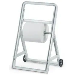 CWS Clear plus Industrierollenhalter, bodenstehend, Praktischer Industrierollenhalter für effiziente Reinigungsarbeiten, Farbe: weiß