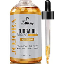 Kanzy Jojoba√∂l Bio Kaltgepresst 100% Rein Gold für Haut Haare Nägel 120 ml