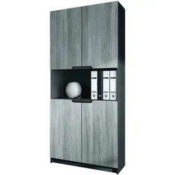 Vladon Büroschrank Logan Fronten in Avola-Anthrazit , Holzwerkstoff , 82x184x37 cm , Büromöbel, Büroschränke, Aktenschränke