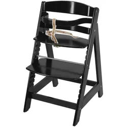 Roba Hochstuhl Sit Up III Schwarz , Holzwerkstoff , 44.5x80x54 cm , Babymöbel & Kindermöbel, Babyzimmer, Hochstühle