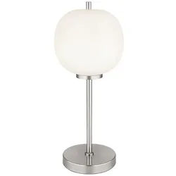 GLOBO LIGHTING LED Tischleuchte, Leuchtmittel nicht inklusive, Tischleuchte Beistelllampe Nachttischlampe Schlafzimmerlampe silberfarben