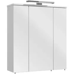 Xora Spiegelschrank , Weiß , Holzwerkstoff , 6 Fächer , F , 65x72x20 cm , Made in Germany , Badezimmer, Badmöbelsets & Badmöbelserien, Badmöbelserien