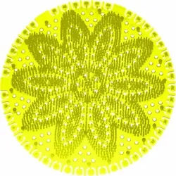 Arcora Duft Urinalsieb Mini, Ø 14 cm, Urinaleinsatz für alle gängigen Urinale, Duft: Lemon, Farbe: Gelb