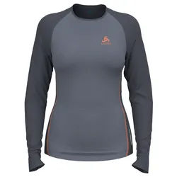 Odlo Performance Wool 150 Base Layer Damen Funktionsshirt folkstone gray - india ink L