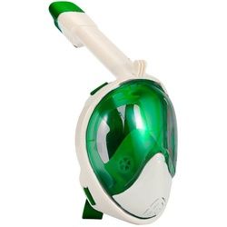 Xxxl Schnorchel-Maske 1000 L/Xl , Weiß, Grün , Kunststoff , unisex , Reach , wasserdicht, leicht verstellbar, Kamerahalterung, 180° Sichtfeld, beschlagfrei , Freizeit & Co, Pools & Wasserspass, Wasserspass