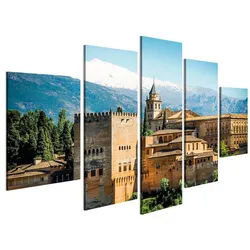 islandburner Leinwandbild Bild auf Leinwand Blick Auf Die Berühmte Alhambra Granada Spanien Wan