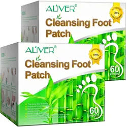Aliver Fußpflaster Detox mit Bambusessig und Ingwer Extrakt K√∂rperpflege 2x60 St Unisex