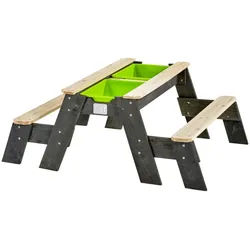 Exit Toys Sand- UND Wassertisch , Grau , Holz , Zeder , 94x50x120 cm , unisex , Fsc, EN 71 , Freizeit & Co, Gartenspielzeug, Sandspielzeug