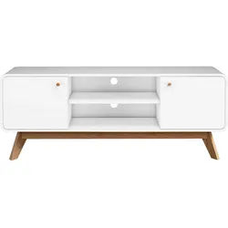 Mid.you Lowboard , Weiß , Holz , 140x53x39 cm , Beimöbel erhältlich, stehend , Holzmöbel, Wohnwände Holz, Lowboards Holz