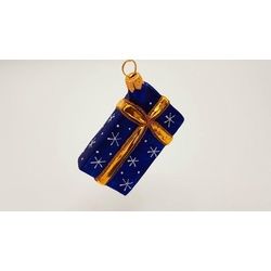 Hanco Design Christbaumschmuck Geschenk blau-gold - Geschenk