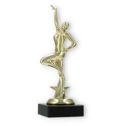 Pokal Kunststofffigur Jazz Dance gold auf schwarzem Marmorsockel 19,7cm