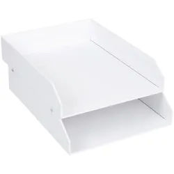 Briefablage , Weiß , Papier, Karton , 23x31x6 cm , Büromöbel, Bürobedarf, Sonstiger Bürobedarf
