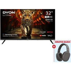 DYON LED-TV Ultimax 32H-TI-W, 80 cm (32") + DENVER Bluetooth Over-Ear Kopfhörer BTH-252