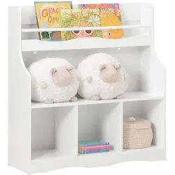 SoBuy Kinderregal Weiß , Holzwerkstoff , 90x95x30 cm , Kinder- & Jugendzimmer, Kindermöbel, Kinderregale